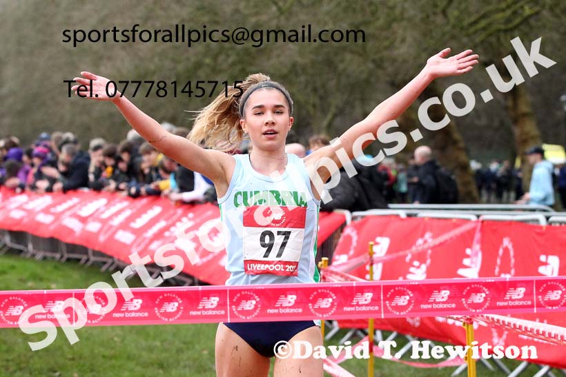 Senior girls, 2020 New Balance English Schools Champs., Sefton Park, Liverpool. Photo: David T. Hewitson/Sports for All Pics